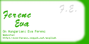 ferenc eva business card